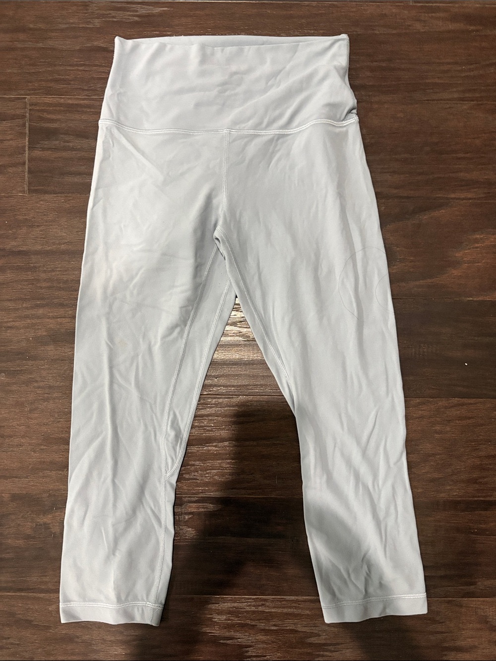 Lululemon High-Waist Light Blue/Gray Capri Leggings